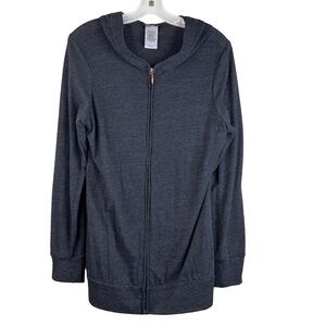 Vanity Fair XL HOODIE Long Sleeve Gray/Black/Charcoal Color Zipper Front…